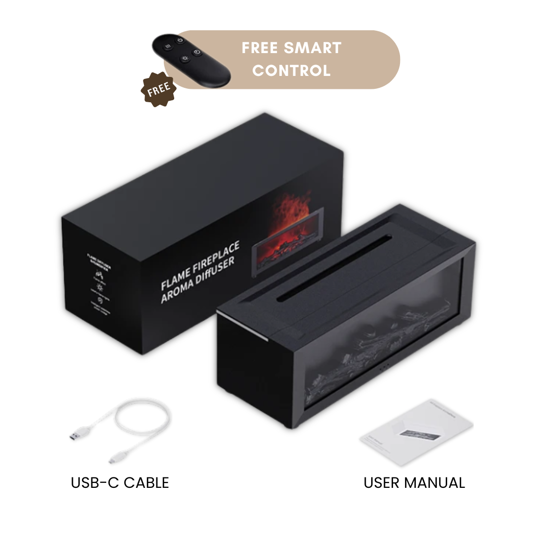 Humidificador de Aroma de llama, 7 colores